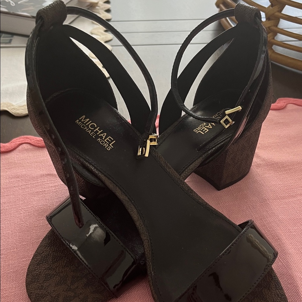 Michael Kors Black and Brown Heels